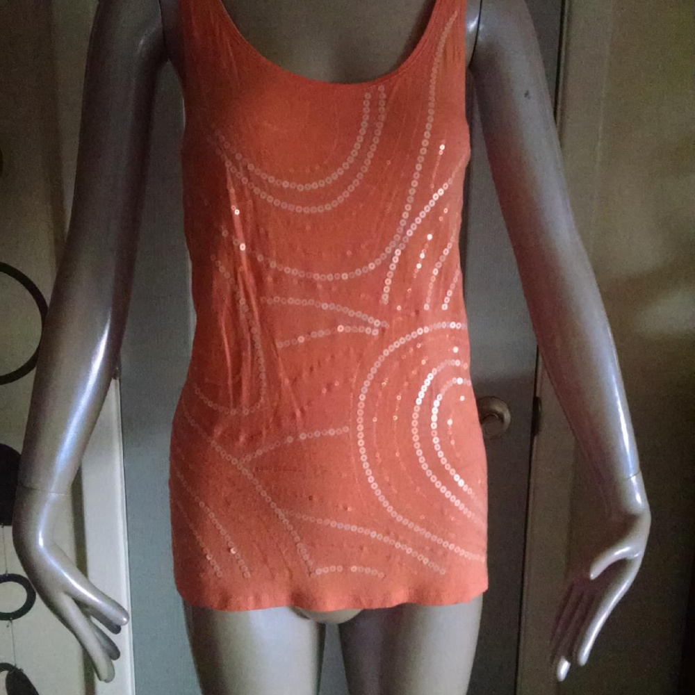 ALBERTO MAKALI Sleeveless Coral Sequence Tunic